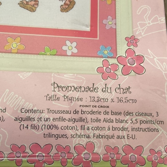 Plaid Bucilla Vintage 2006 So Girly Counted Cross Stitch Essentials Kit 43931 - Picture 5 of 9